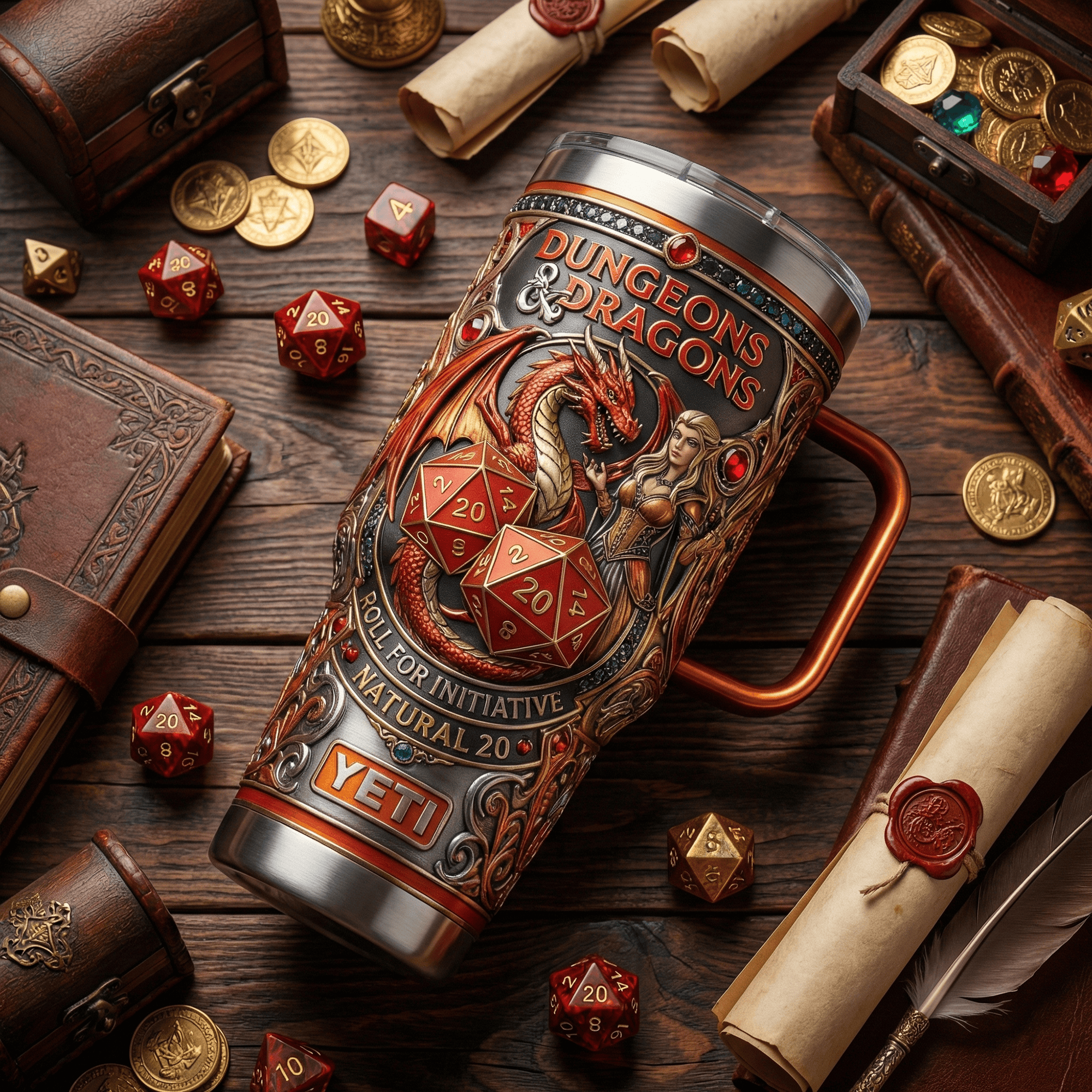 DND 40oz Tumbler With Handle LNTH