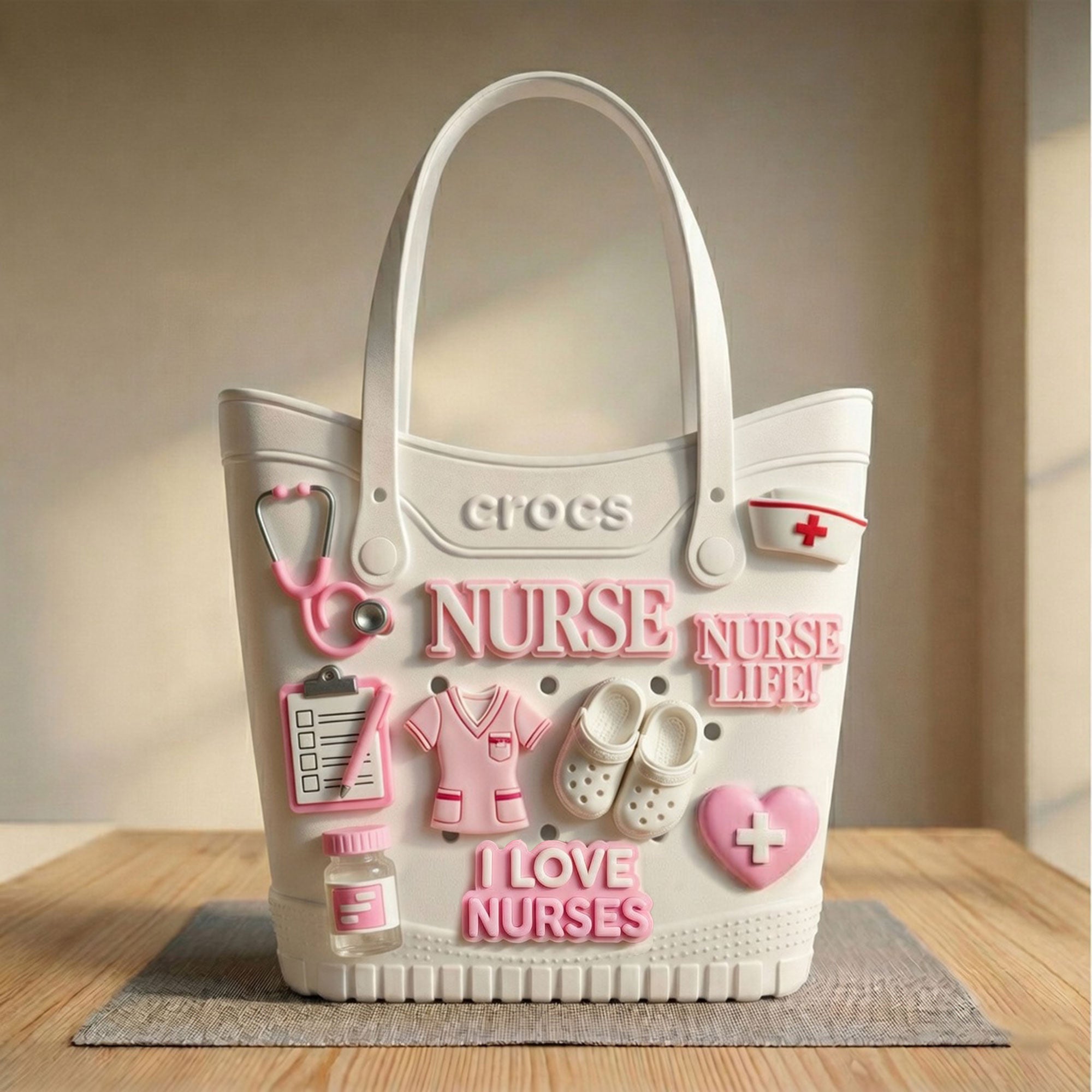 Premium NURSE Rubber Tote Bag HTTT