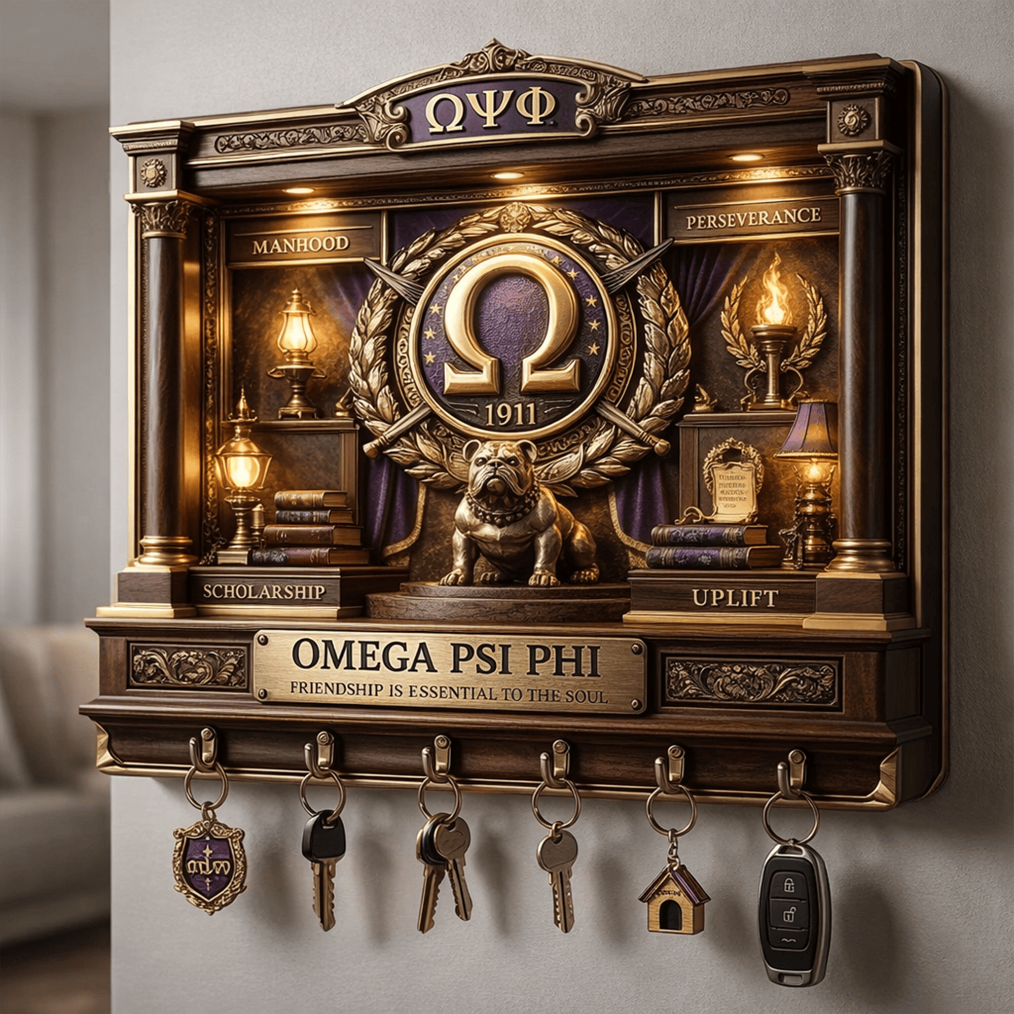 OMPP WALL-MOUNTED KEY HOLDER LNTH