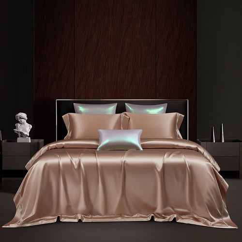 2025 New Grade 6A Mulberry Silk Duvet Cover for Pala King 120x98 Inch Double Cocoon Solid Color Light Luxury Bedding