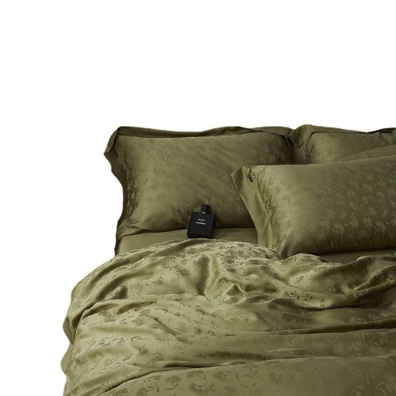 140 Tencel four-piece set, summer ice silk sheets, quilt cover bedding